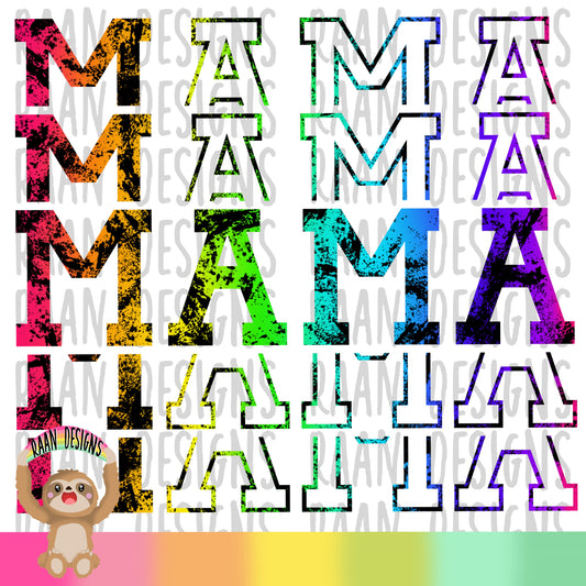 Rainbow Splatter Mama