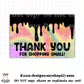Drippy Rainbow Thank You Card