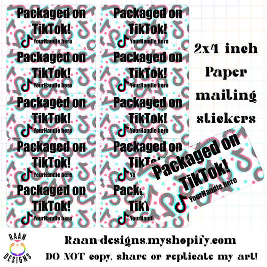 Custom Packaged on TikTok Sticker Sheet
