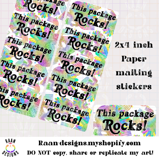 Crystal Skelly-This Package Rocks-Sticker Sheet