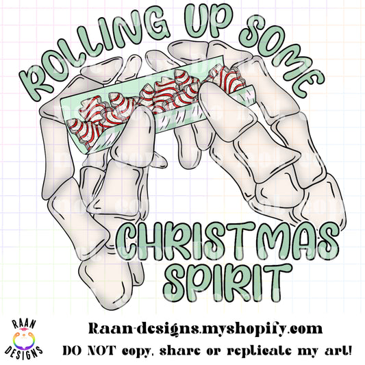 Rolling Up Christmas Spirit-Green Version